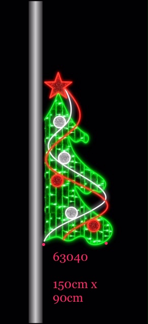Christmas tree pole motif