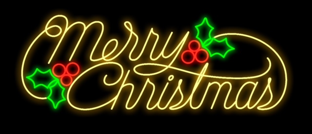 Merry Christmas with holly